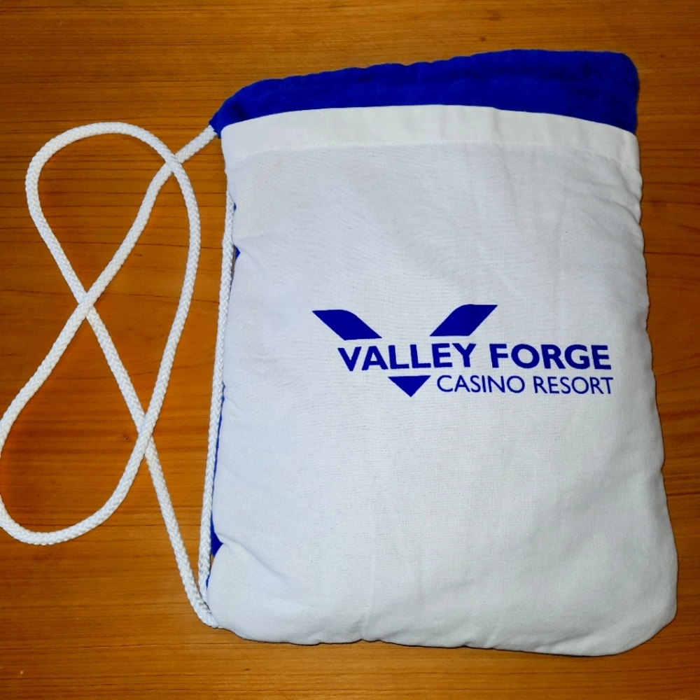 Beach Towel Tote Bag Combo Valley Forge Casino Resort of PA Bright Royal Blue